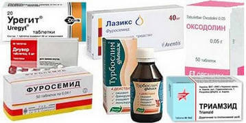 Аптечные диуретики способствуют уменьшению отека ног
