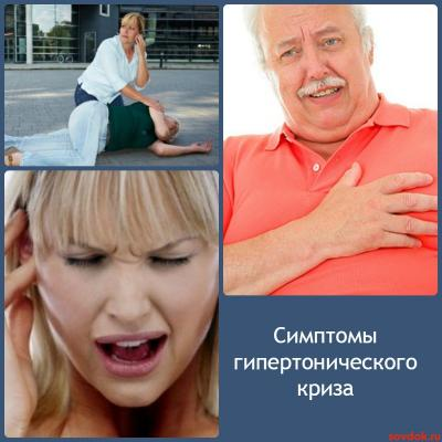 Симптомы гипертонического криза