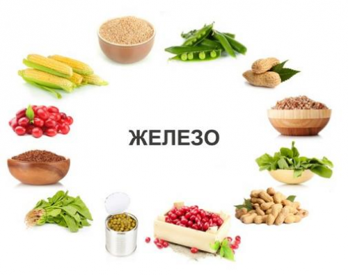 Продукты содержащие железо